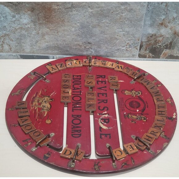 Vintage Cress Reversible Educational Board Cressco Educational Board Spelling Co - Picture 14 of 14